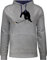 Pullover Herren Frauen Hoodie Kontrast zweifarbig - Eishockey Sprint - L - Grau meliert/Navy Blau - Hockey Ice Hoddies Icehockey Geschenk kapputzenpolover Eishockey-Fanartikel hoddis Spieler Pulli