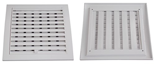 Air Ventilation Plastic Grill Cover 190mm x 190mm Adjustable/White