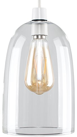 MiniSun | Modern Clear Dome Shaped Glass Ceiling Light Shade | Pendant Lights, Home Décor & Improvement Essential | 150cm Shade Width