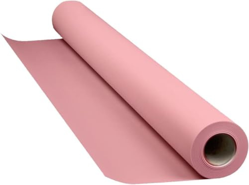 Tezraftaar® Paper Banquet Roll 25m x 1.14m Pink Disposable Banqueting Roll Table Cover Clothes for Christmas Catering Supply Wedding Birthday