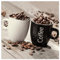 levandeo Glasbild 30 x 30 cm Wandbild Glas Kaffeetasse Küche Kaffeebohnen Coffee Küchendeko