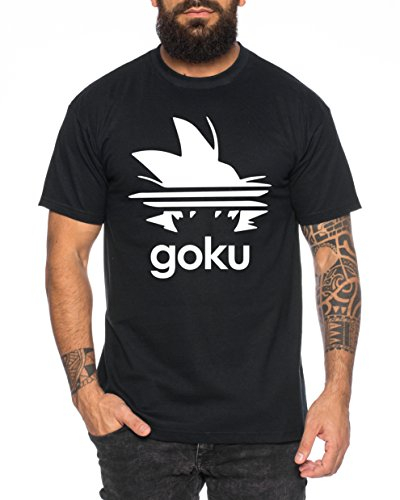 Adi Goku Herren T-Shirt Dragon Master Son Ball Vegeta Turtle Roshi Db, Farbe:Schwarz, Größe:4XL