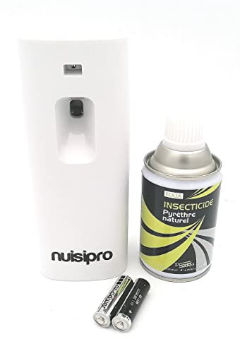 NUISIPRO Diffuseur Anti Mouches, Anti moustiques, Anti moucherons - 1 recharge pyrèthre 250ml