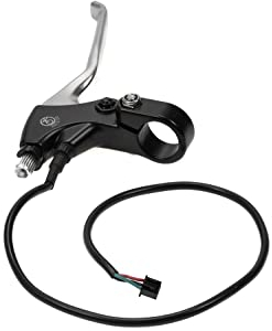 TongSheng E-Bike Bremshebel Links Aluminium Schwarz/Silber 420mm 22.2mm Lenkerrohr