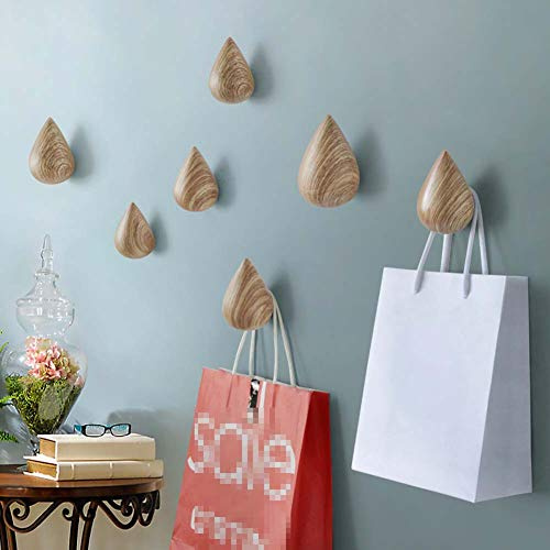Homieco 2 Pièces Patère Manteau, Goutte d'eau Créatifs Crochets Manteau Mural Décoration Moderne Coat Hooks avec Vis pour Sac Chapeau Vêtements Clé Serviettes