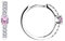 JO WISDOM Orecchini Cerchio Argento 925 Donna con AAA Zirconia Cubica Ottobre Birthstone Colore Tormalina