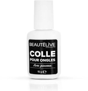 Beautélive Colle pour ongles avec pinceau Colle pour ongles avec pinceau