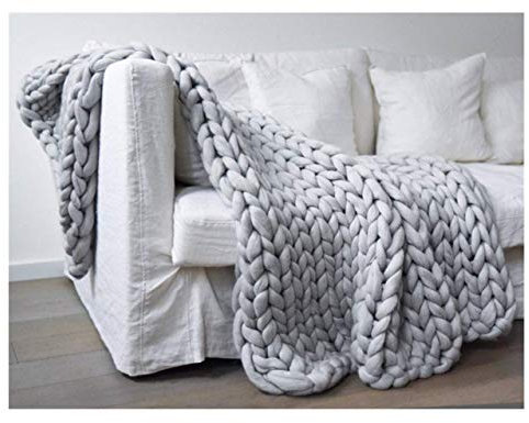 YIYIDA Decke Handgefertigt Riese Klobig Sticken Werfen Sofa Decke Handgewebt Sperrig Decke Zuhause Dekor Geschenk Große Größe 100x150cm