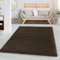 Carpettex Hochflor Teppich - Wohnzimmer Shaggy Flokati Modern Einfarbig 80 x 150 cm - Flur Läufer Braun - Bettvorleger Schlafzimmer Weich Flauschig Waschbar Küchenläufer