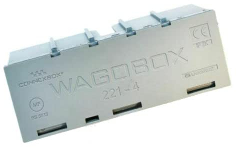 Wagobox 10 Stück Abzweigdose 221-4, Kunststoff, nicht wasserfest, enthält 10 Stück Abzweigdose 221-4