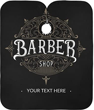 Personalisierbarer Vintage Friseurumhang, persönlichen professionellen Friseursalons wasserdichter Friseurumhang, Bart-Rasier-Lätzchen für Zuhause und Friseurladen, 165 x 140 cm