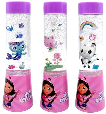 Joytoy Gabby's Dollhouse - Lampada LED glitterata per casa delle bambole, 4,5 x 4,5 x 15 cm