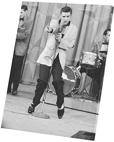 Wandbild auf Leinwand Bild von Star Celebrity Elvis Presley Sänger Alte Musik Original 15 (60 cm x 80 cm)