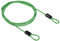 PATIKIL Security Steel Cable 2.5mm x 1m/3.28ft Coated Luggage Lock Wire Rope with Double Loop Green