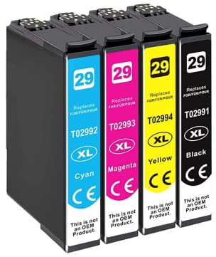 Jhaan 29XL Druckerpatronen Kompatible für Epson 29 XL 29XL Expression Home XP-342 XP-352 XP-245 XP-442 XP-235 XP-335 XP-432 XP-435 XP-332 XP-345 (2 Schwarz, 1 Cyan, 1 Magenta, 1 Gelb)