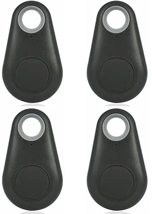 Baceyong 4X Smart Bluetooth Trackers Key Finders Schlüsselfinder, mit Anti-Verlust-Alarm, Universal für Kinder Ältere Haustier Autoschlüssel Gepäck, Kompatibel mit iOS Kompatibel mit Android Schwarz