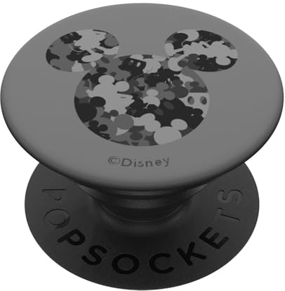 Disney Mickey Camo Gray PopSockets Klebender PopGrip
