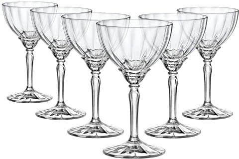 Bormioli Rocco 6 x Chiaro 240 ml Florian Coppe Cocktail Champagne - Vecchio bicchiere espresso Martini Prosecco Vino Gin Coppa Bicchieri Set Regalo