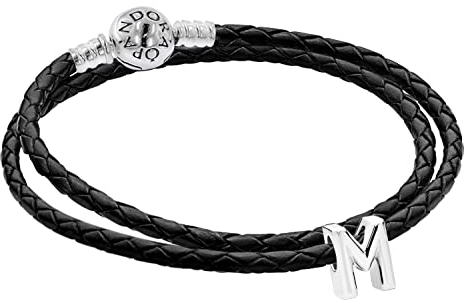 PANDORA Damen-Armband Silber 925 mit Charm Buchstabe M 41731-41 41 cm