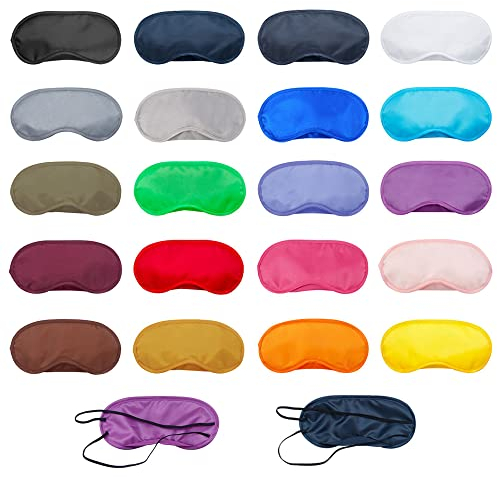 Gativs Schlafmasken Set 20 Stücke Augenmaske Schlaf Augenmaske Augenabdeckung Schlafmaske Augenmasken Augenbinde Mehrfarbig Augenmaske Abdeckung Leichte Augenbinde Blindfold für Reisen mit Gummibänder