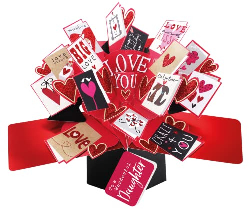 Love You Valentine Wonderful Daughter Valentine's Pop Up Card 3D Greeting Cards POP032V18