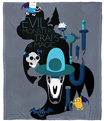 Northwest Adventure Time Silk Touch Überwurfdecke, 127 x 152,4 cm, Monsters Traps and Magic