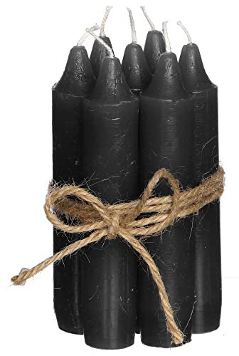 7-tlg. Set Kerzen H 11 cm (schwarz/matt)