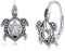 Schildkröte Ohrringe Sterling Silber Blumenmuster Schildkröte Ohrringe für Frauen Mädchen Leverback Ohrringe Schildkröte Eardrop Meeresschildkröte Ohrringe (Celtic Turtle)