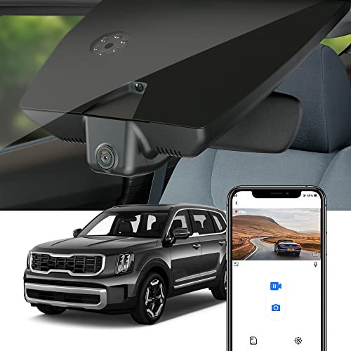 Fitcamx Dashcam Kompatibel mit Kia Telluride 2020 2021 2022 S LX EX SX X-pro X-Line (S9000), OEM 4K Autokamera WiFi, UHD Video 2160P, Loop-Aufnahm, G-Sensor, WDR Dasch-cam Auto, 64-GB-Karte
