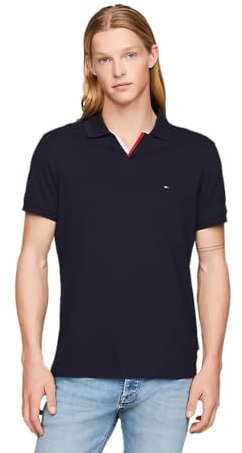 Tommy Hilfiger Polo Manches Courtes Homme Regular Fit, Bleu (Desert Sky), M