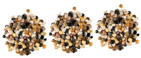 CAXUSD 3packs Bulk Bags of Pebbles for Plant Pots Decorative Gravel for Succulents Fish Tanks