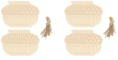 2 Set 20 Stück Holz Tannenzapfen Ausschnitt Holzscheiben Malerei Tags mit Löchern Seil