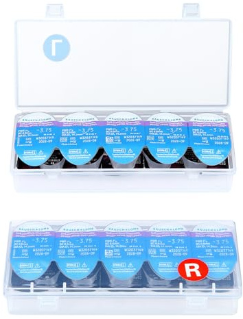 MUQING 2 Pack Colored Contact Lens Organizer Case, Each Hold 15 PCS, Total 30 PCS, Portable Storage Box for Disposable Daily Lenses, All Brand Cosmetic Lens