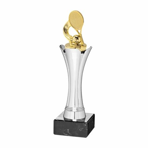 Generico Trofeo Tennis – Coppa con Racchetta e Pallina da Tennis | Premio Sportivo, Idea Regalo Evento e Torneo