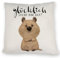 Quokka Kissen mit Spruch Glücklich Steht dir gut Freunde der Wildtiere Bett Begleiter Pausbacken Quokka für Gute Laune und süße Träume beim Schlafen