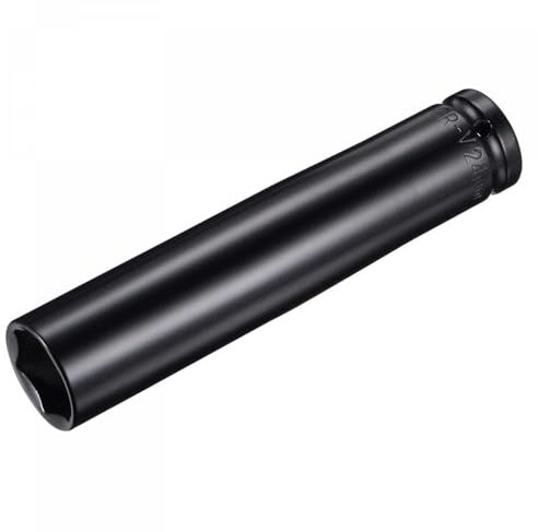 TA-VIGOR Deep Impact Socket, 1/2 Inch Drive by 24mm Deep Impact Socket, Heat-Treated CR-V Steel 24mm Socket, 1/2 Drive with 150mm Length 6-Point Socket for Home Car Repair