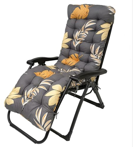HOUSN Liegenauflage, Auflage Gartenliege, Hochlehner Auflage, Schwungliege,8cm Extra Dicke Gartenstuhl Sitzauflagen mit Krawatte, Auflagen für Deckchair, Urlaub, Innen, Außen,5,53 * 170 * 8cm