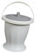 Oshhni Urinoir de nuit, bouteille d'urinoir avec couvercle, poignée, Pot de chambre pour adultes, femmes, hommes, chambre d'enfant, personnes âgées, Blanc avec anneau