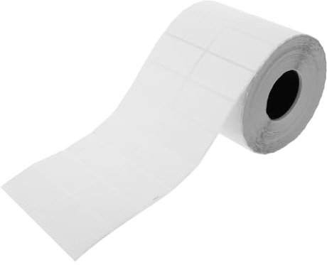 JEWEDECO Weiße Selbstklebende Etiketten Rolle aus Kupferbeschichtetem Papier 4000 Stück Beschreibbar Verschleißfest für Vorratsdosen und Gläser