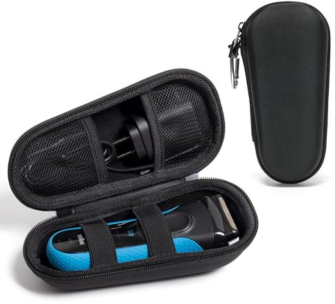 Nincha Electric Shaver Case for Braun Series 3, 5, 7, and 9 Electric Shavers — Hard Shell EVA Travel Case — Protective Storage Case (Black)