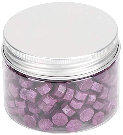 Wachssiegelperlen Siegelwachs Set Aubergine Lila für Hochzeitseinladungen Umschläge Dokumente Farbenfrohes Beschriftungszubehör Retro Wachssiegel Perlen Set mit Farbigen Wachsperlen