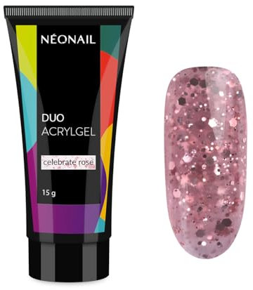 NEONAIL DUO ACRYLGEL Celebrate Rose - Polygel - Nägel - Gel Nägel - Acrylgel für Nägel - Acryl Nägel - Acryl Gel - Nagelverlängerung - Acrylgel - Poly Gel - 15 g