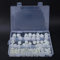 Cache-Vis, 145 Pièces Capuchon de Boulon Hexagonal Couvercle de Protection d'écrou en Caoutchouc Blanc Bouchons de Boulon de Toilette Boulon Outil à Main pour Accessoires de Kit