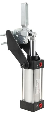 ECUTEE Pneumatic Fixture Clamp Pneumatic Toggle Clamp Quick Clamping Pneumatic Clamp Hold-Down for Professional Cylinders Wear-Resistant, G1/8in 10-140kg/c㎡ Pressure, GH-12265-A