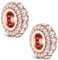 KEQ 925 Silver Rose Golden Spacer Stopper Clip Charms Compatible with Pandora Bracelets Birthstone CZ Spacer Charms for Bracelets Necklace