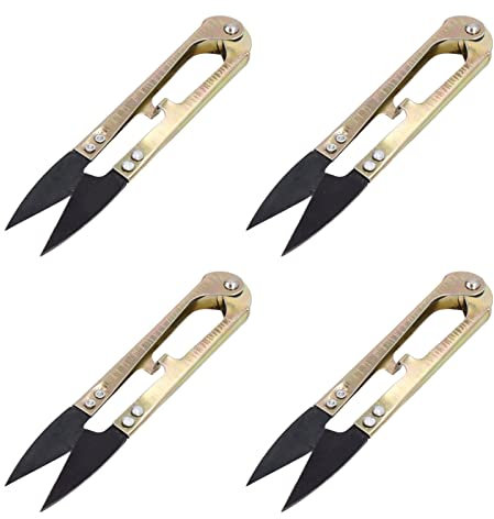 Nähschere, Fadenschere, U-förmiges Scherenwerkzeug, 8 Stück, U-förmige Schere, Tragbar, Praktisch, für Kreuzstich, Stickerei, Nähen, Trimmkopf, Kleine Schere, Garnschere für