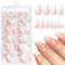 LunarCharm 144 pièces ongles pressés Ombre médiums Coffin faux ongles Ombre courts faux ongles pression Ombre faux ongles artificiels