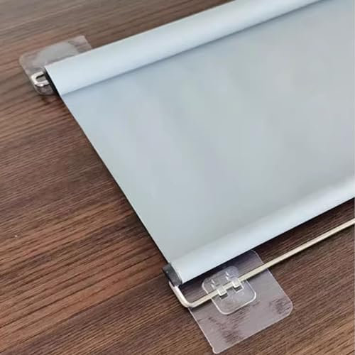 Tenda oscurante a scomparsa, senza fori, con ganci adesivi, facile installazione, per camera da letto e ufficio, dimensioni 100 x 150 cm