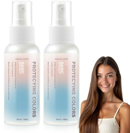 Leave in Conditioner, FarbSchutz-Spray für gefärbtes Haar 50ml, Leave-In Heat Protectant Spray for Color Treated Hair, Coloration Pflege Für alle Farbtypen Glanz & Reparatur (2)