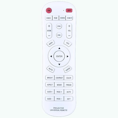 CLVIZCXOM Universal Projektor Fernbedienung, Weiß